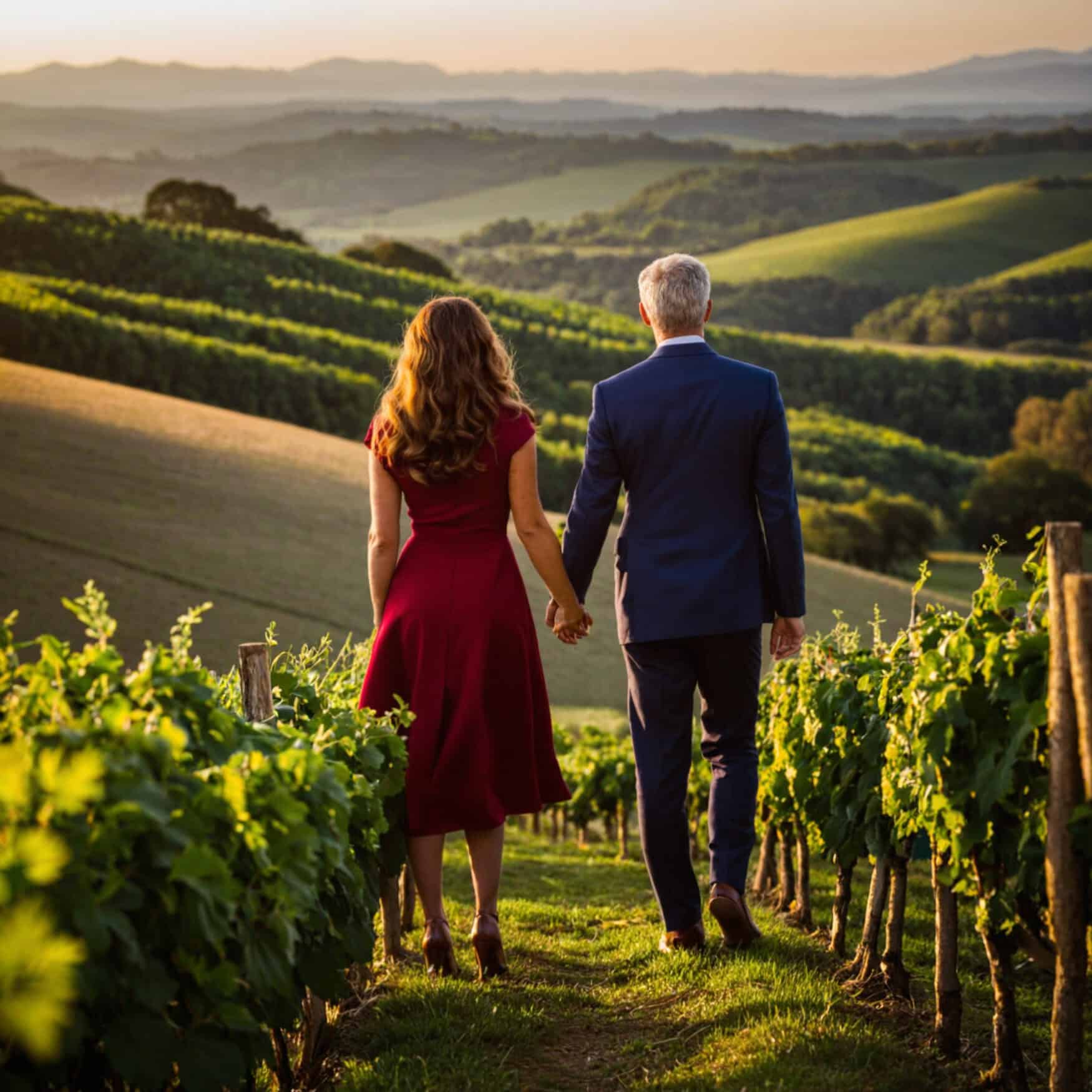 Michel and Daniëlla in the olive grove
