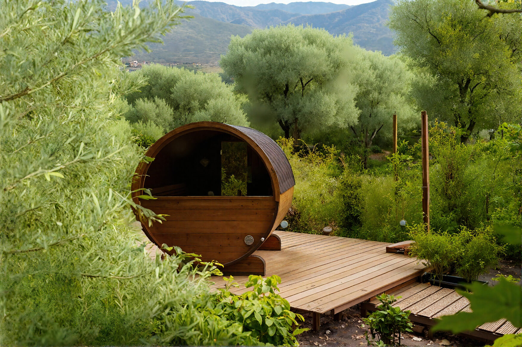 Outdoor spa wellness at Bio@Us