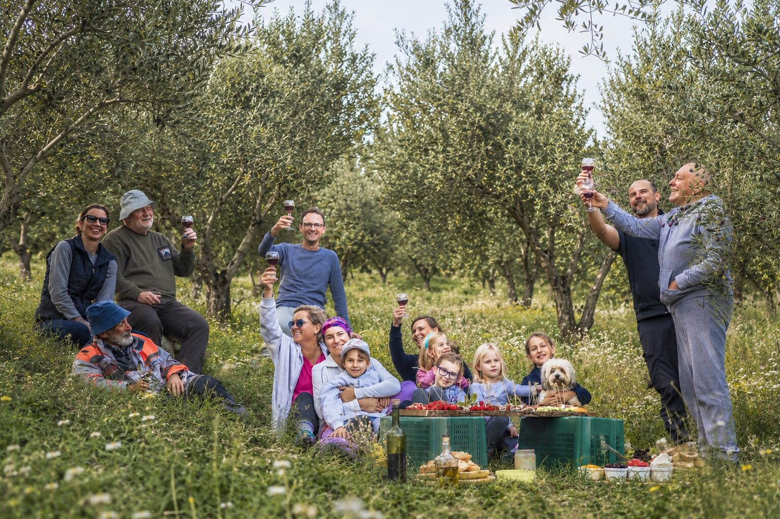 Gatherings at Bio@Us in the olive groves of Le Marche